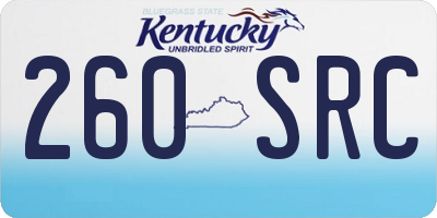KY license plate 260SRC