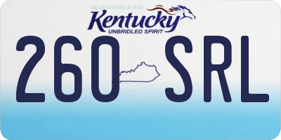KY license plate 260SRL