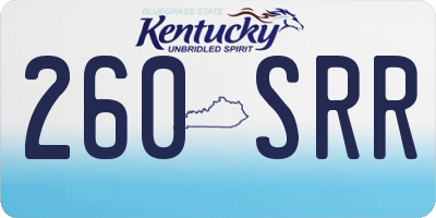 KY license plate 260SRR