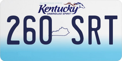 KY license plate 260SRT