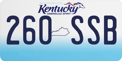 KY license plate 260SSB