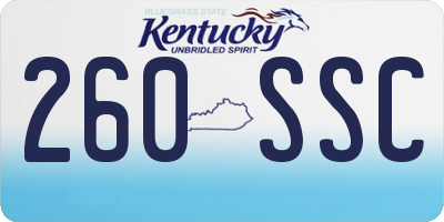 KY license plate 260SSC