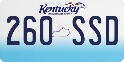 KY license plate 260SSD