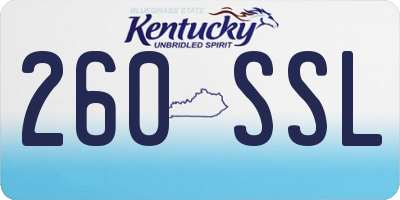 KY license plate 260SSL