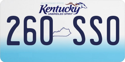 KY license plate 260SSO