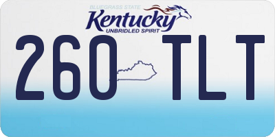 KY license plate 260TLT
