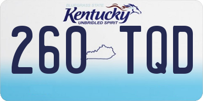 KY license plate 260TQD