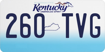 KY license plate 260TVG
