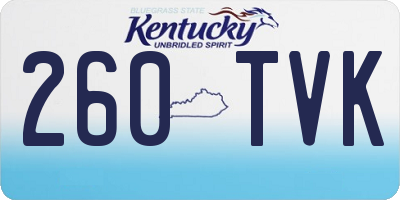 KY license plate 260TVK