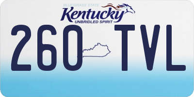 KY license plate 260TVL