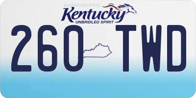 KY license plate 260TWD
