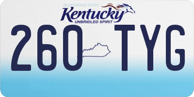 KY license plate 260TYG