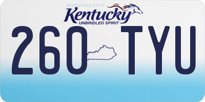 KY license plate 260TYU