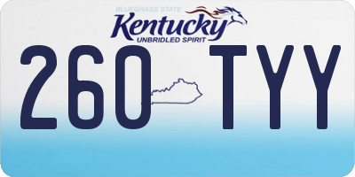 KY license plate 260TYY