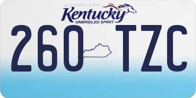 KY license plate 260TZC