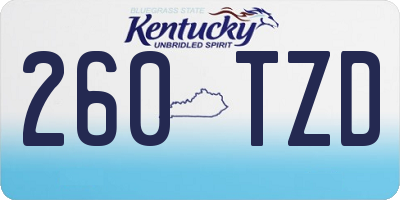 KY license plate 260TZD