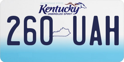 KY license plate 260UAH