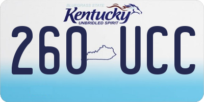 KY license plate 260UCC