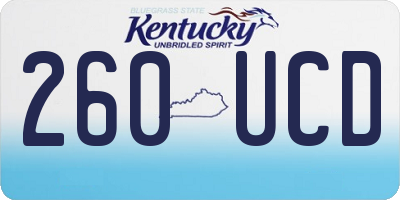 KY license plate 260UCD