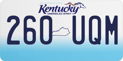 KY license plate 260UQM