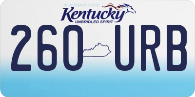 KY license plate 260URB