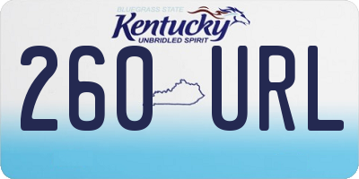 KY license plate 260URL