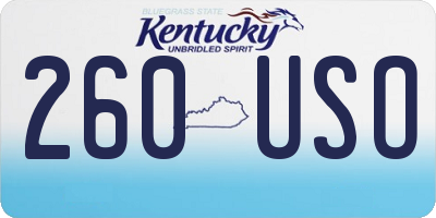 KY license plate 260USO