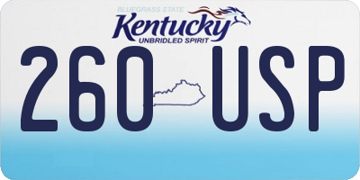 KY license plate 260USP