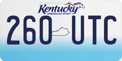KY license plate 260UTC