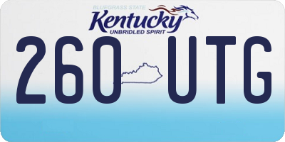 KY license plate 260UTG