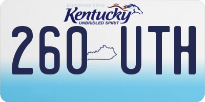 KY license plate 260UTH