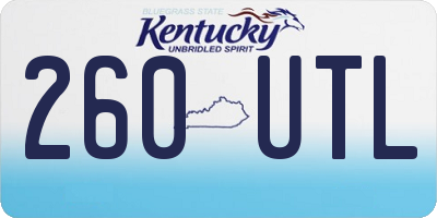 KY license plate 260UTL