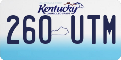 KY license plate 260UTM