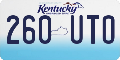 KY license plate 260UTO