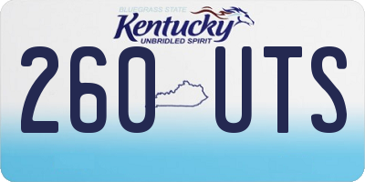 KY license plate 260UTS