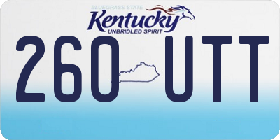 KY license plate 260UTT