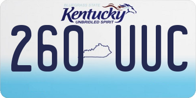 KY license plate 260UUC
