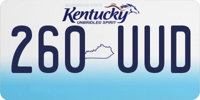KY license plate 260UUD