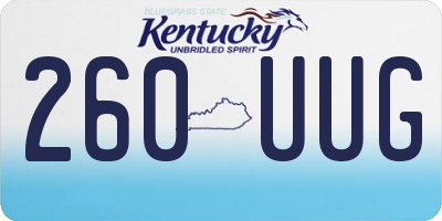 KY license plate 260UUG