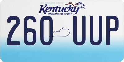 KY license plate 260UUP