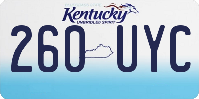 KY license plate 260UYC