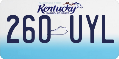 KY license plate 260UYL