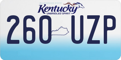 KY license plate 260UZP