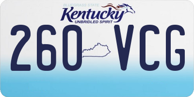 KY license plate 260VCG