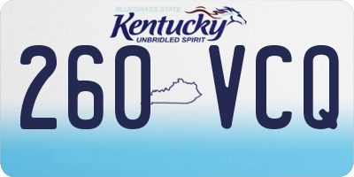KY license plate 260VCQ