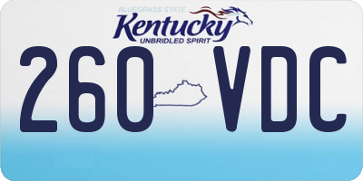 KY license plate 260VDC