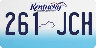 KY license plate 261JCH