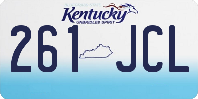 KY license plate 261JCL