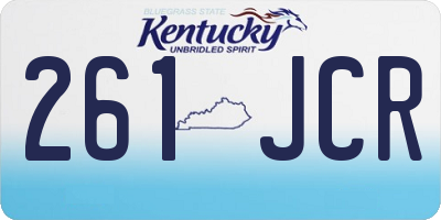 KY license plate 261JCR