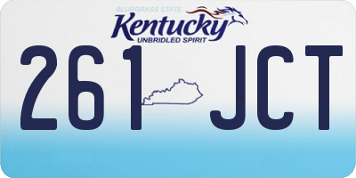 KY license plate 261JCT